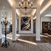 3D-Textured Art｜Layered Wave Wall Art