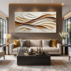 3D-Textured Art｜Layered Wave Wall Art
