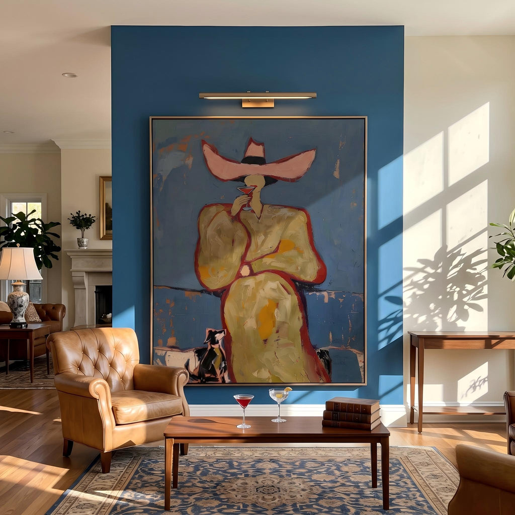 POP Art | Pink cowboy hat woman drinking cocktail