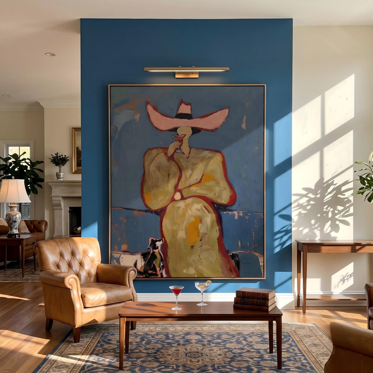 POP Art | Pink cowboy hat woman drinking cocktail
