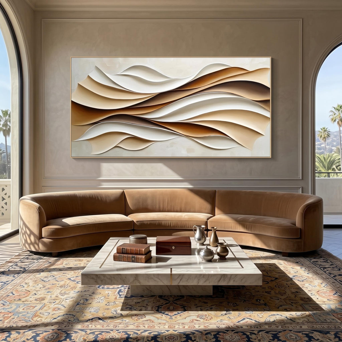 3D-Textured Art｜Layered Wave Wall Art
