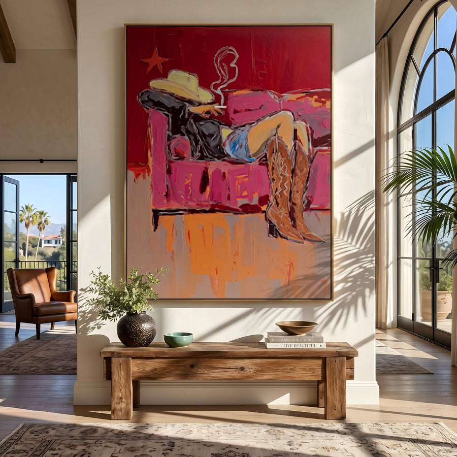 POP Art | Couch Western Cowgirl