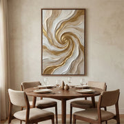 Contemporary Luxe Art | Golden Whirl