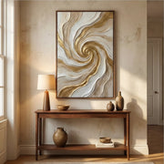 Contemporary Luxe Art | Golden Whirl