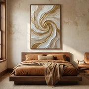 Contemporary Luxe Art | Golden Whirl