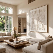 Wabi-Sabi Art｜Cream Block Relief Abstract Wall Art