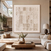 Wabi-Sabi Art｜Cream Block Relief Abstract Wall Art