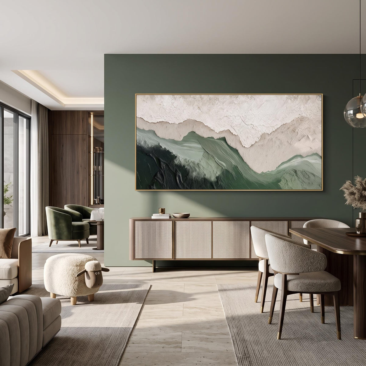 3D-Textured Art｜Layered Mountain Wall Art
