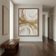 Contemporary Luxe Art | Golden Swirl