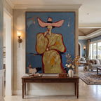 POP Art | Pink cowboy hat woman drinking cocktail