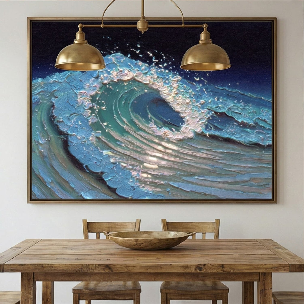 3D textured Art | Cresting Ocean Force