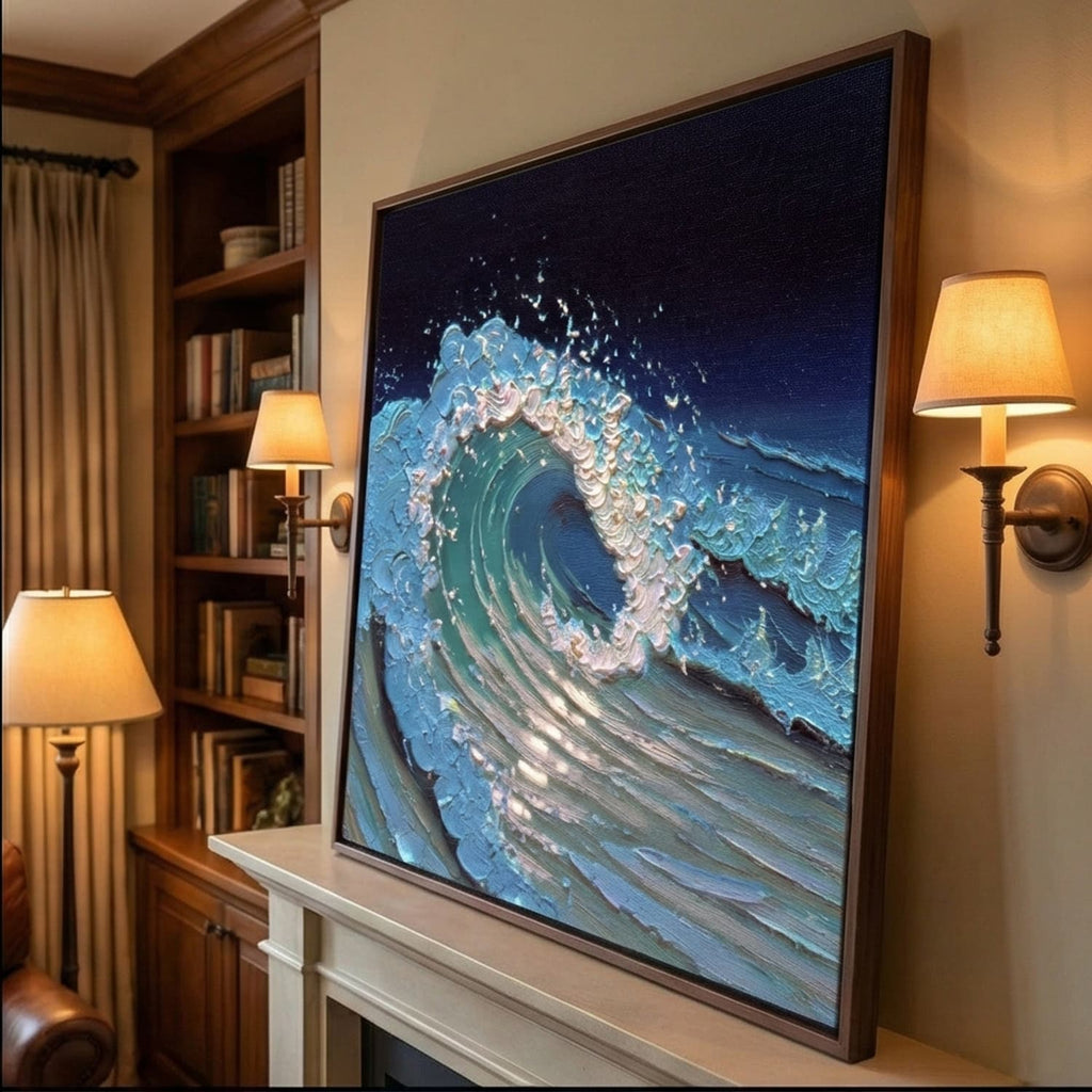 3D textured Art | Cresting Ocean Force