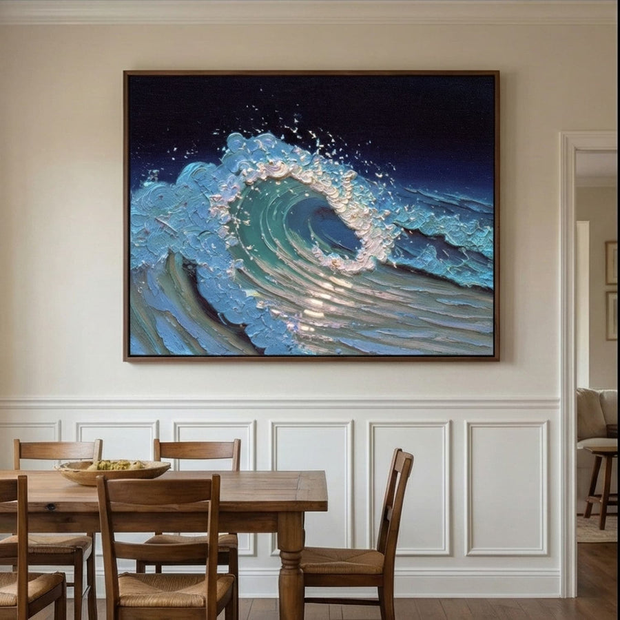 3D textured Art | Cresting Ocean Force
