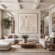 Wabi-Sabi Art｜Cream Block Relief Abstract Wall Art