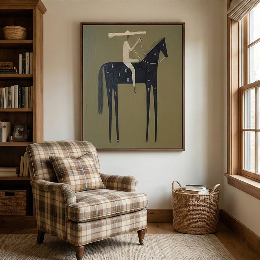 Vintage Americana Art | Starred Rider