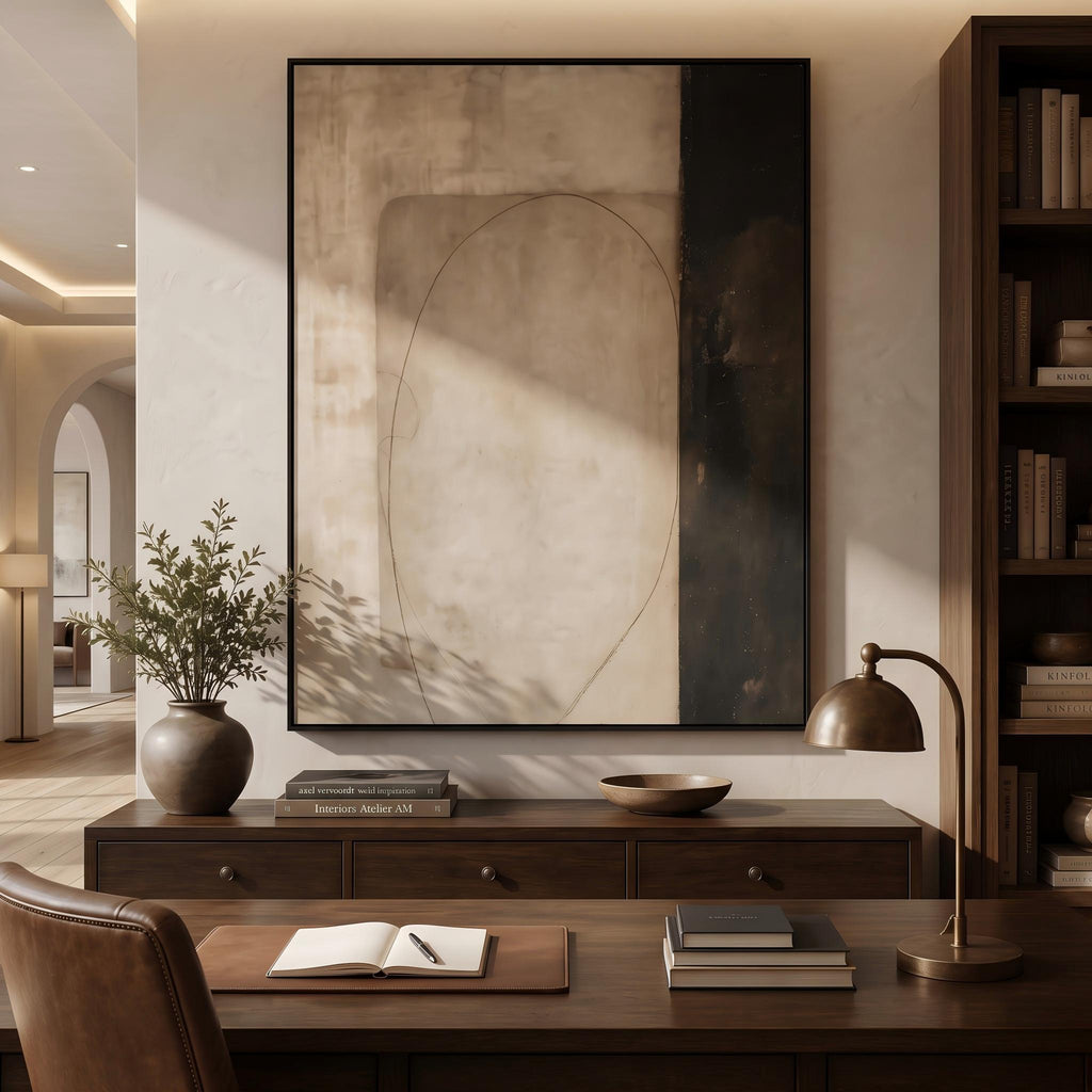 Wabi-Sabi Art｜Earth‑Tone Minimalist Abstract Wall Art
