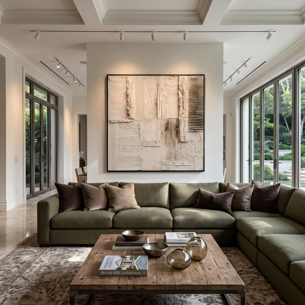 Wabi-Sabi Art｜Cream 3D Abstract Wall Art
