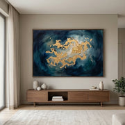 Contemporary Luxe Art |Golden Nebula
