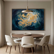 Contemporary Luxe Art |Golden Nebula