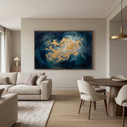 Contemporary Luxe Art |Golden Nebula