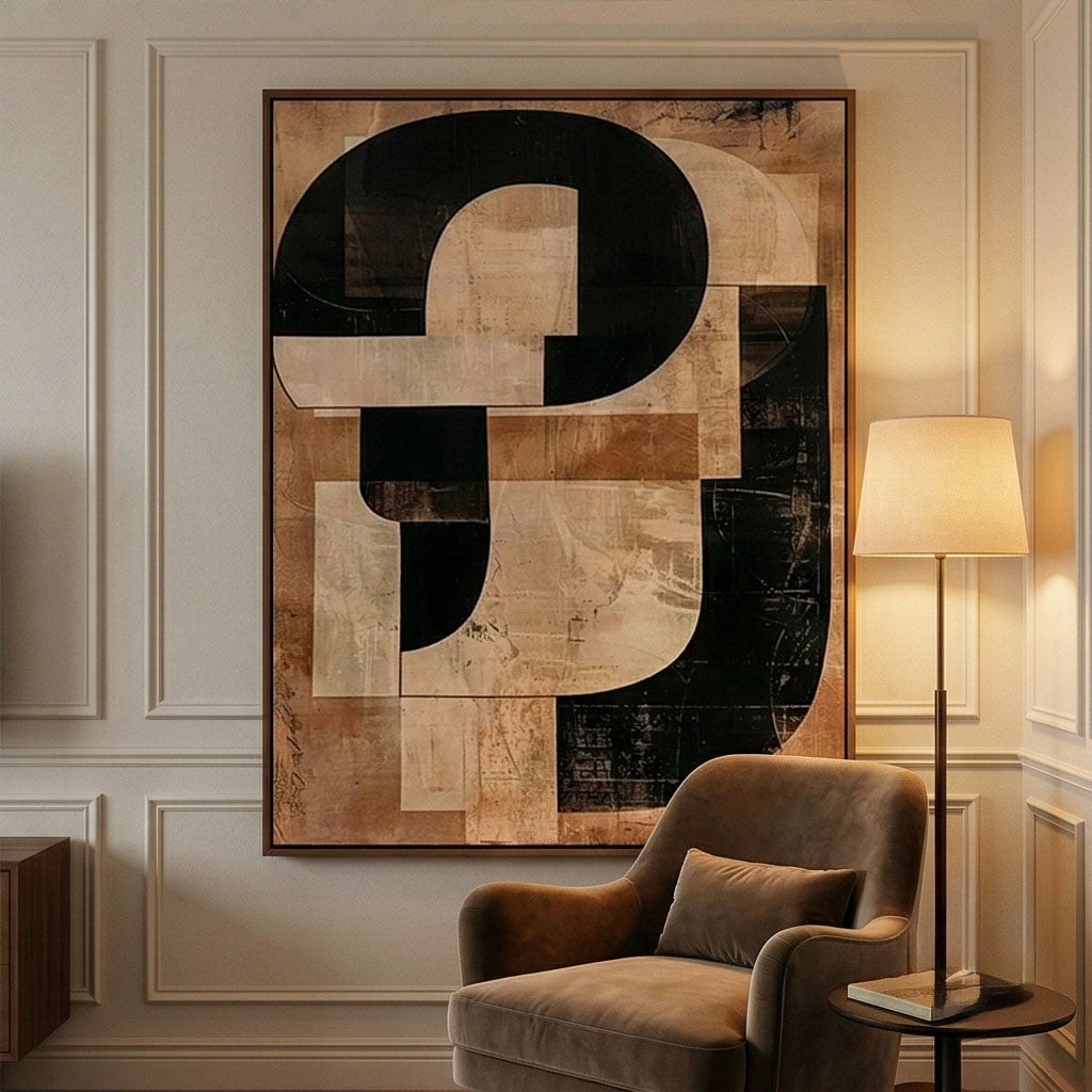 Abstract Art | Ochre Interlock