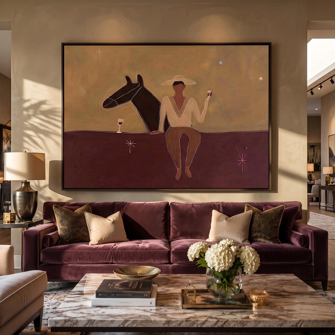 Vintage Americana Art | Western Cowboy and Horse