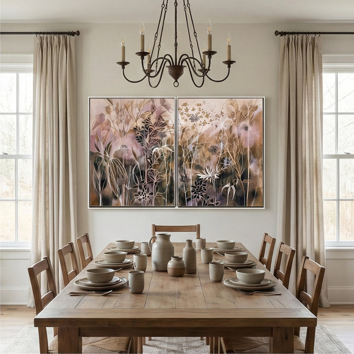 Bohemian Art | Subtle Leaf Rhythm