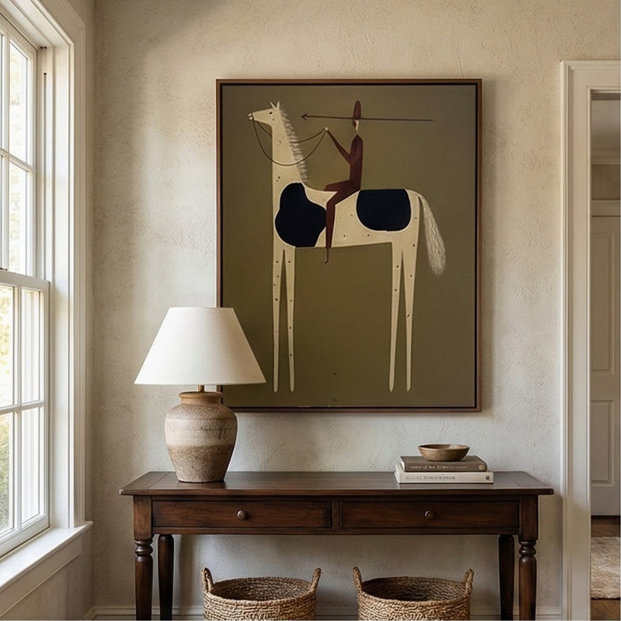 Vintage Americana Art | Pole Rider