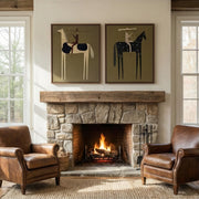 Vintage Americana Art | Horsemen Duet