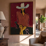 POP Art | Western Woman and Cat