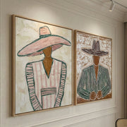 Vintage Americana Art | Dialogue in Pastel