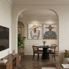Vintage Americana Art | Dialogue in Pastel