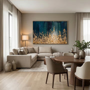Contemporary Luxe Art |Golden Cascade