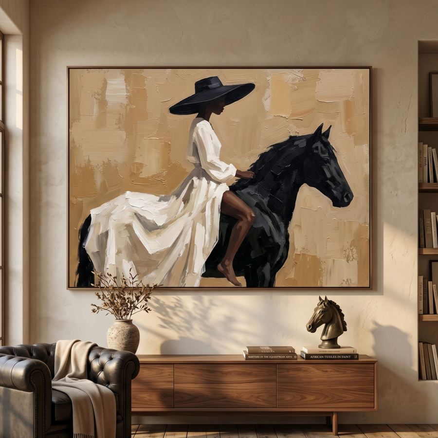 Vintage Americana Art | Ivory Reins Drift