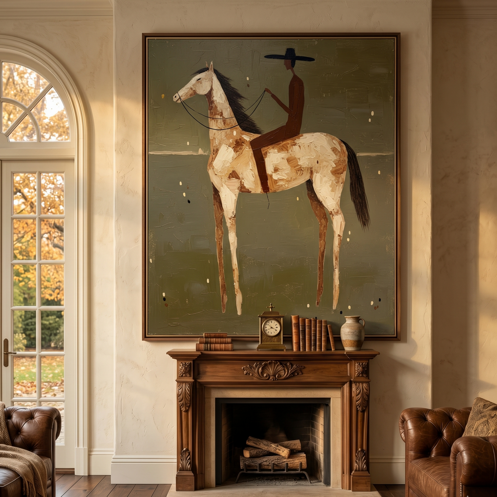 Vintage Americana Art | Olive Solitude