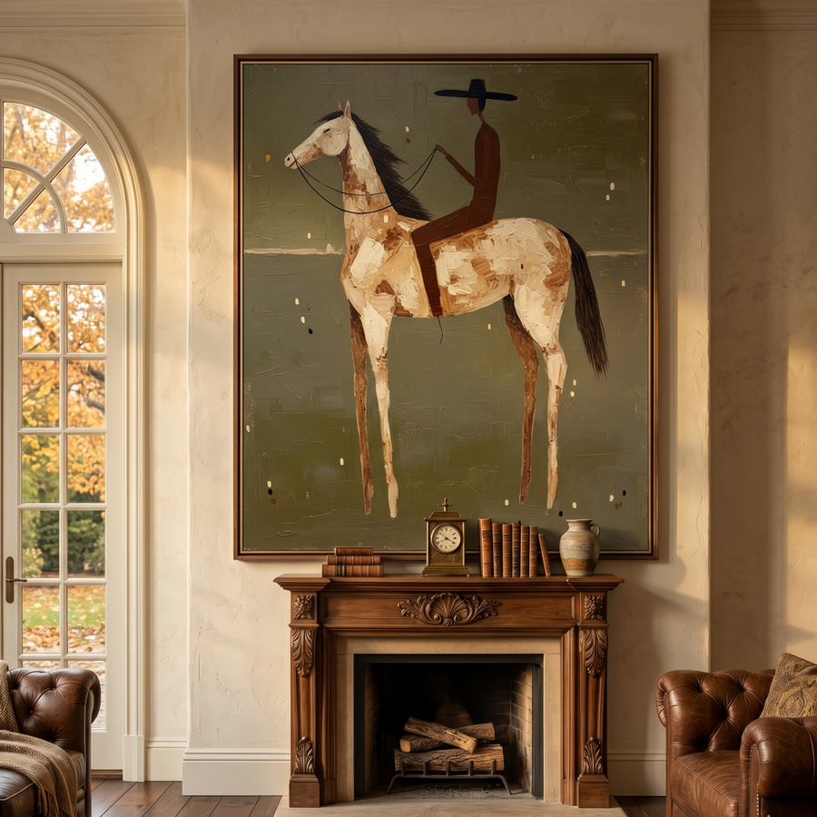Vintage Americana Art | Olive Solitude