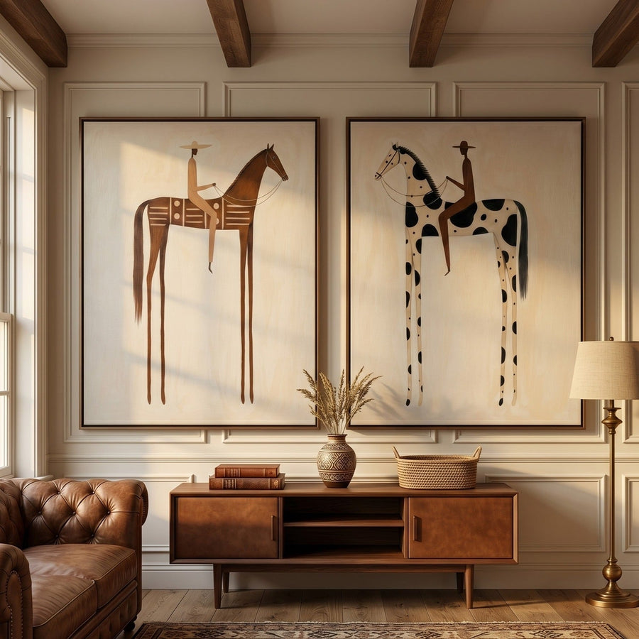 Vintage Americana Art |  Paired Reveries