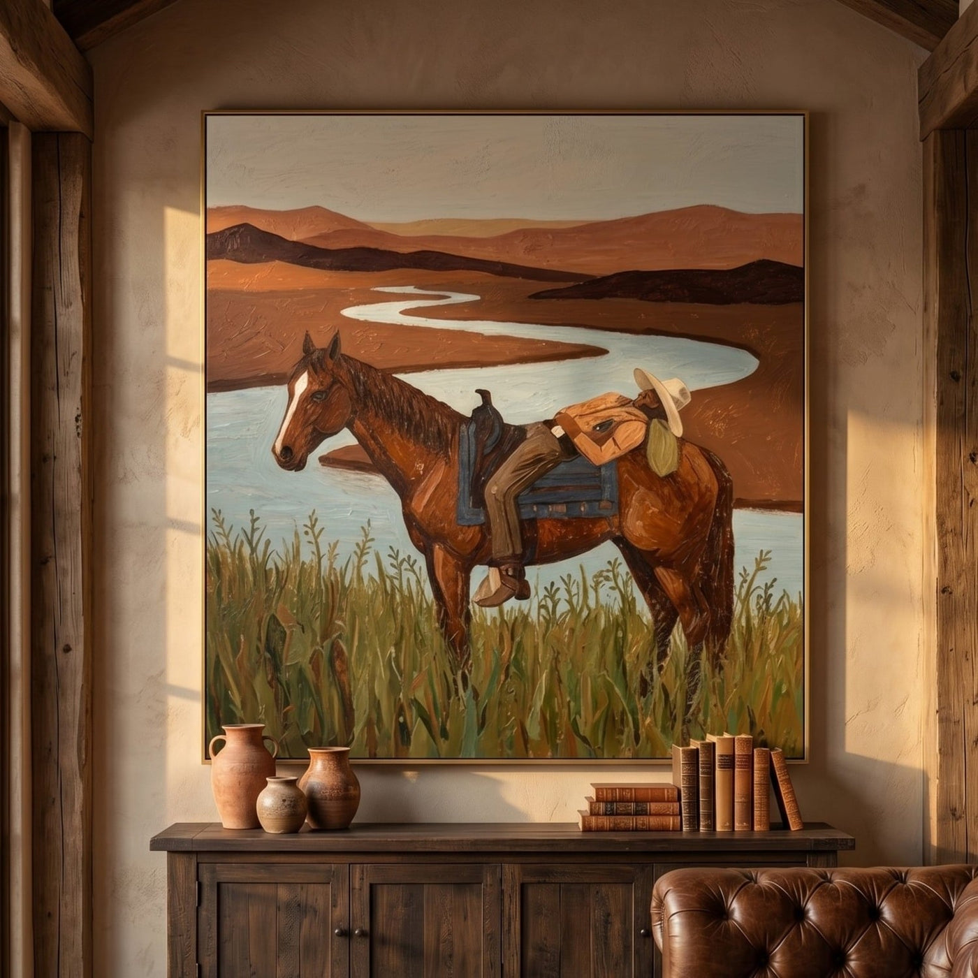 Vintage Americana Art | Riverbend Rest