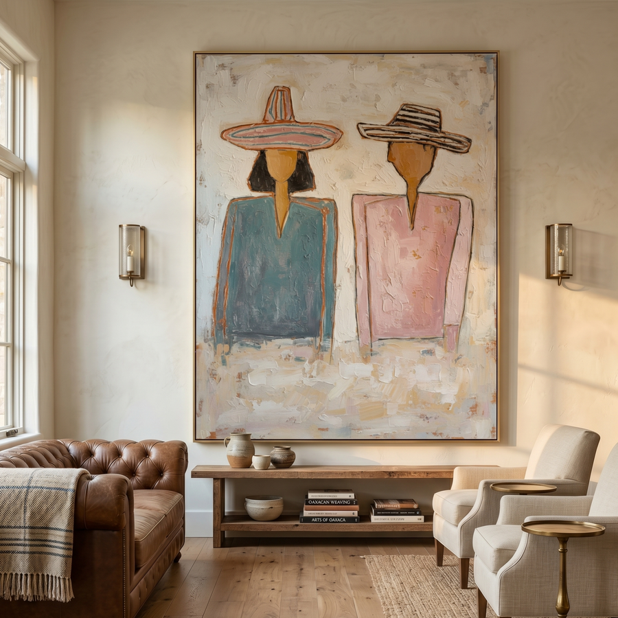 Vintage Americana Art | Serenity in Stripes