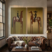 Vintage Americana Art |  Steeds