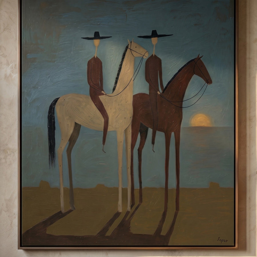 Vintage Americana Art | SunSet Riders
