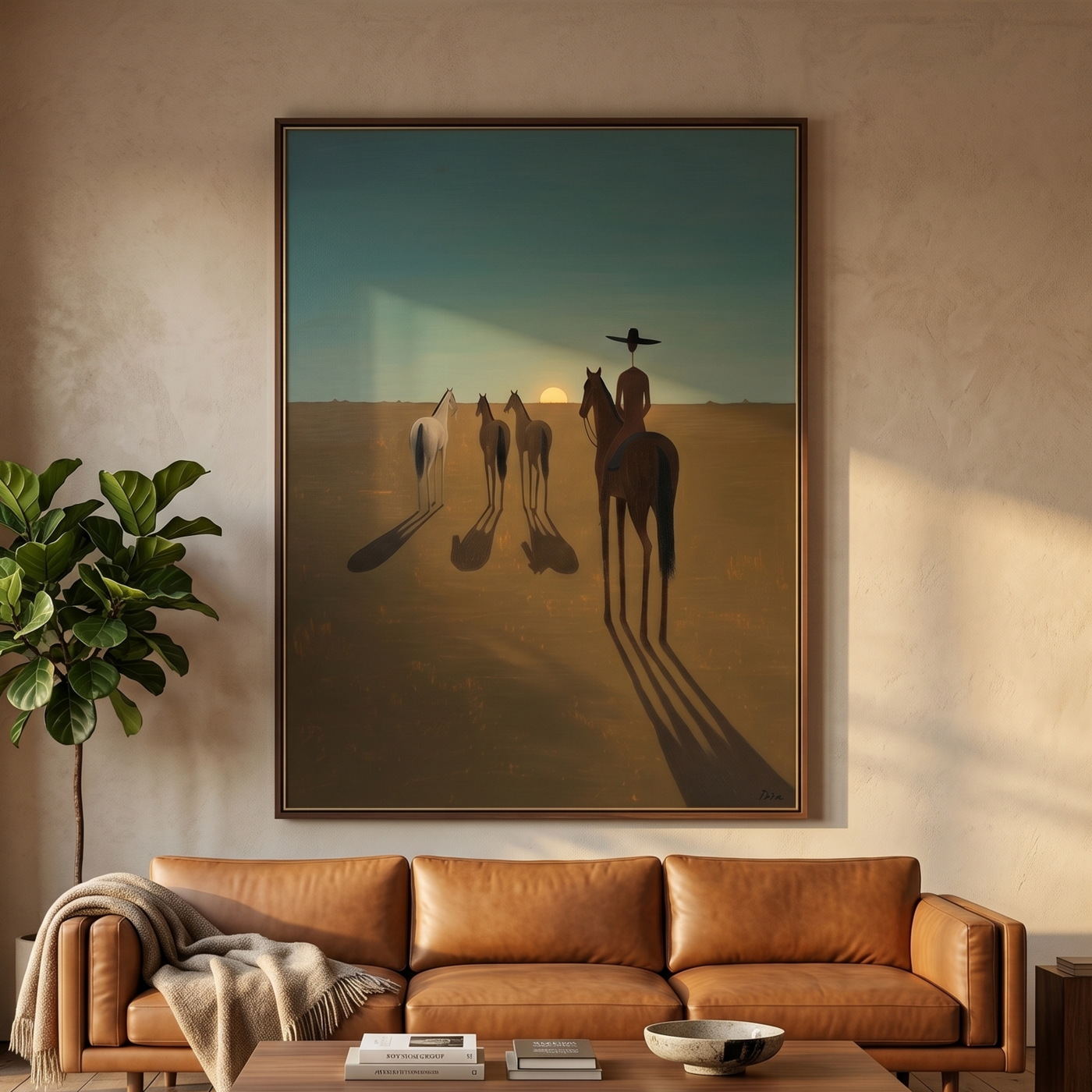 Vintage Americana Art | Sundown Trail Silence