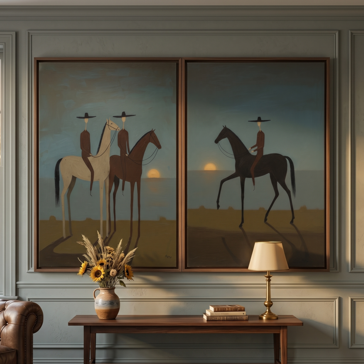 Vintage Americana Art | Sunset Riders Set