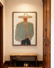 Vintage Americana Art | Minimal Cowboy Figure