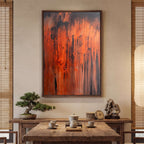 Abstract Art | Fiery Drip Dynamics