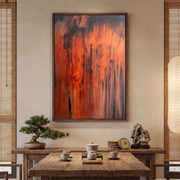 Abstract Art | Fiery Drip Dynamics