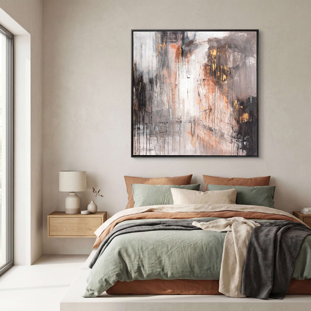 Abstract Art | Gilded Drip Veil