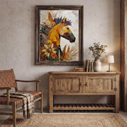 3D-Textured Art | Golden Harvest Horse