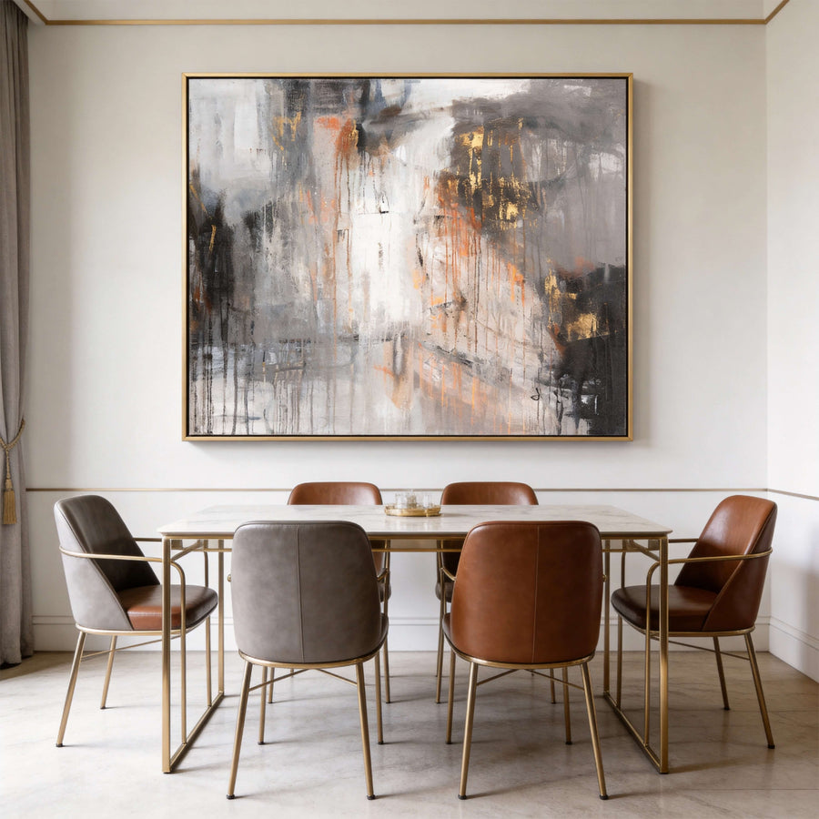 Abstract Art | Gilded Drip Veil