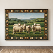 Vintage Americana Art | Prairie Sheep Flock